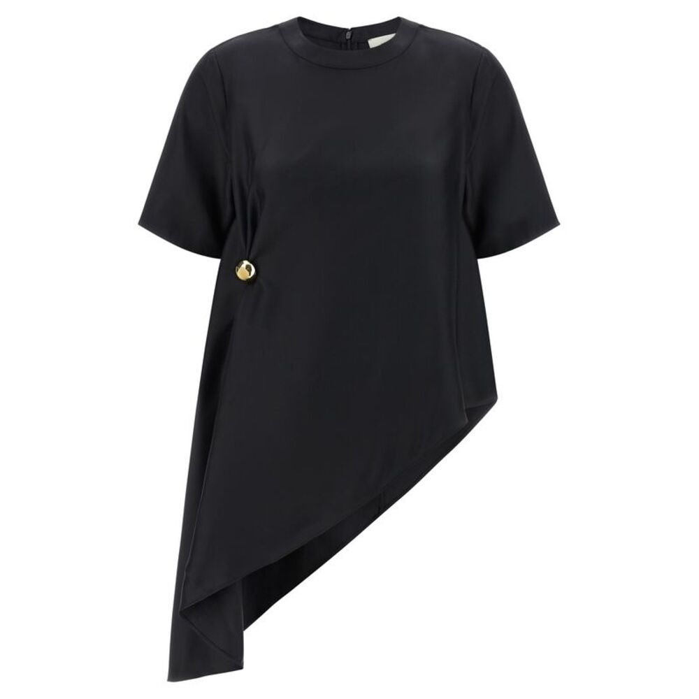 Loulou De Saison Black Silk Women's Blouse